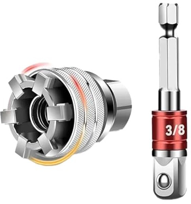 Multi-function Universal Socket Wrench Tool, Universal Steckschlüssel, Multi Stecknuss Set, Verstellbarer Steckschlüssel, Steckschlüsseleinsätze Werkzeuge für 3/8 Drive Ratschen-Drehmomentschlüssel