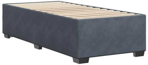 vidaXL Bettgestell ohne Matratze Dunkelgrau 90x200 cm Samt