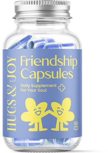 Hugs & Joy Capsules d'Amitié en Bouteille – 60 Messages Joyeux pour Surprendre Votre Meilleur Ami