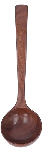 RASTKY Louche à Soupe et de Cuisson en Bois, Louche Résistante à la Chaleur pour Ustensiles de Cuisine (Tapez 2)