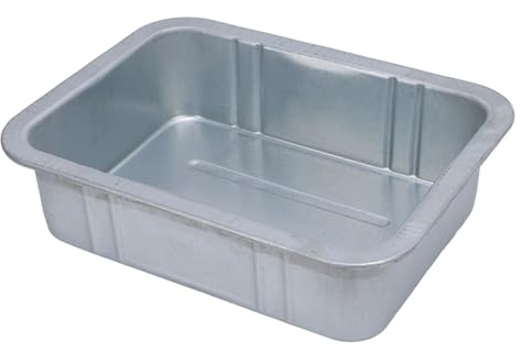 NOENNULL 3L Motorcycle Oil Drip Tray Large Capacity Motorcycle Drain Pan Oil Catch Pan Replacement Tray Metal Iron Galvanized Drip Pan for Car