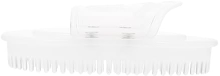 Körperbürste Massagebürste mit Druckkamm aus Tpu in Weiß | Ergonomisches Design, Angenehmer Griff, Sicherer Werkstoff, Multifunktional und Praktisch für Körperpflege