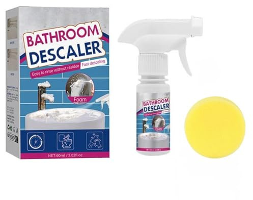 Bathroom Descaler, Bathroom Descaler Schaum, Multifunktional Duschkabinenreiniger Kalkentferner Dusche Stark, adezimmer-Entkalker-Spray, Allzweck-Reinigungsschaumspray, für Badezimmer (1PC)