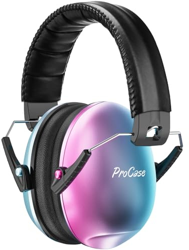 ProCase Kinder Gehörschutz NRR 21dB Lärmschutz für 3-12 Jahren Ohrenschützer Kapselgehörschutz für Schlaf, Reisen & Karnevalsumzügen Autismus Noise Cancelling