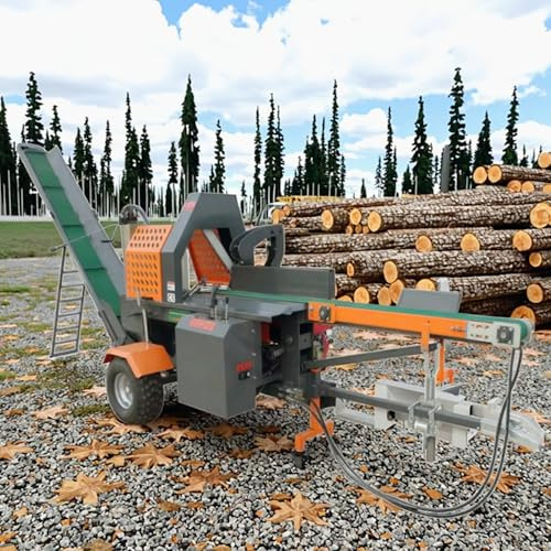 Portable 5–30 Ton Hydraulic Firewood Log Splitter, Mobile Heavy Duty Wood Splitting Machine with Easy Operation for Farm, Outdoor & Home Use
