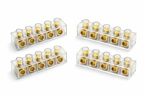 Morsetti Pentapolari con Fissaggio 16 mmq 600V 4 Pezzi compatibile Eleco FORBOX E2530 (2 confezioni da 2 strisce)