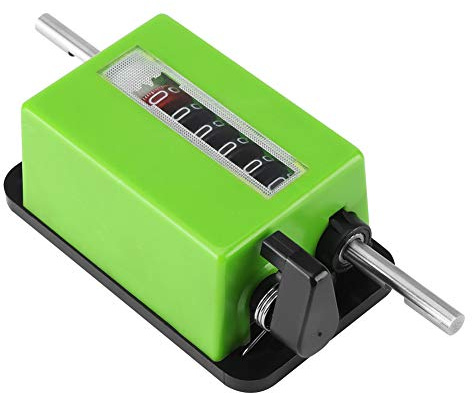 ZAICOLER Contametri Meccanico a 6 Cifre, Strumento di Misurazione della Lunghezza della Rotella Verde, Metri per Stampa in Pelle, Tessuto Tessile con Misurazione Accurata, Ideale per Uso Industriale