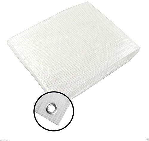 FISHBULL Gitter-Gewebeplane 4 x 5 m 150 g/m² transparent | Abdeckung für Holz-Stapel
