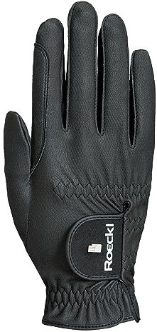 Roeckl Sports Reithandschuh ROECK-Grip PRO, Unisex Sommer Handschuh, Schwarz 7.5