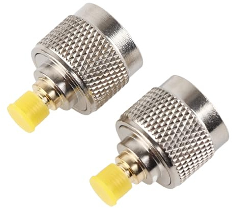 Walfront RF Adapter 2 Stück N Stecker auf SMA Buchse Koaxialadapter 0-6 GHz Frequenzbereich Vergoldet