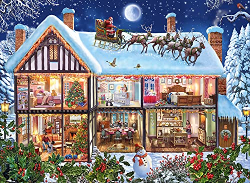 Ravensburger Puzzle Weihnachten zu Hause - 100 XXL Teile Puzzle ab 6 Jahre | 100 XXL Teile Puzzle, Kinderpuzzle ab 6 Jahre, Ravensburger Qualität