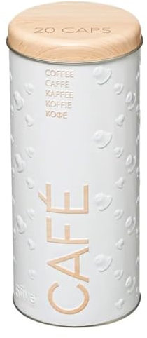 FIVE Simply Smart - Boîte à Capsules de Café Scandi 17cm Blanc