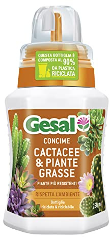 GESAL Concime Cactacee & Piante Grasse, Per Piante più Resistenti, 250 ml