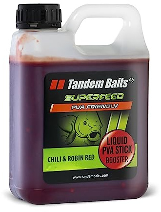 Tandem Baits SuperFeed Liquid PVA Stick Booster Chilli & Robin Red | Carp Fishing Booster | Carp Fishing Bait | Carp Bait | Hookbaits | Carp Fishing Accessories for Monster Fish 1000ml
