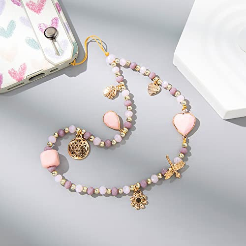 Böhmische Anti-Verlorene Handykette Handy Straps,Universal Handy Handschlaufe Handy Charm Kristallstein Telefon Anhänger Schlüsselband Kette Mobile Phone Handyschmuck Schlüssel Taschen Handy Anhänger