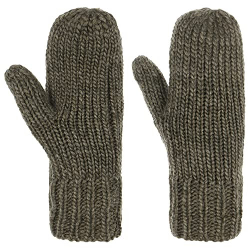 Seeberger Fäustlinge mit Fleecefutter Fausthandschuhe Damenhandschuhe Strickhandschuhe Damen - Futter, Futter Winter Herbst-Winter - One Size oliv