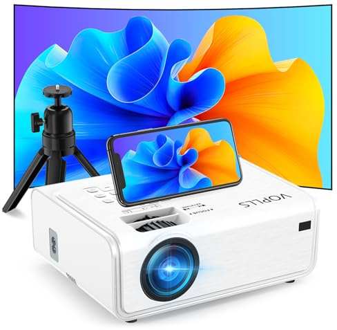 [Electric Keystone 6D/4P] Projector 4K, 5G WiFi Bluetooth Projector 26000L, VOPLLS Native 1080P Projectors with PPT, Zoom, Outdoor Projectors for TV Stick/iOS/Android