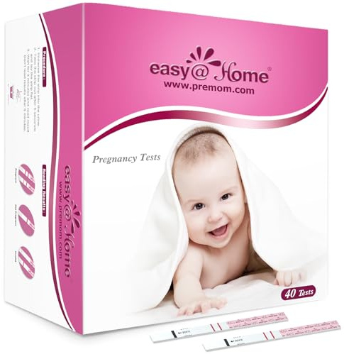 Easy@Home Pregnancy Test Strips Kit: 40 Pack HCG Test Strips - Early Detection Home Bulk Pregnancy Tests | EZW1-S:40