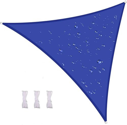 Amunpitic Tenda a Vela Ombreggiante Triangolare 6x6x6m, Telo Parasole Tenda da Sole Esterno in Oxford Anti-UV, Tendalino per Giardino Balcone Terrazza Campeggio, Permeabile all'Aria e all'Acqua