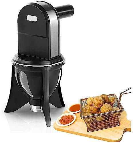 Oiyekntd Macchina per Formazione di polpette Commerciali, Macchina per produttori di polpette da 3 Pezzi/Tempo, Sfera di Carne di Manzo elettrica da 80 w Electric Che Produce Attrezzi in Acciaio