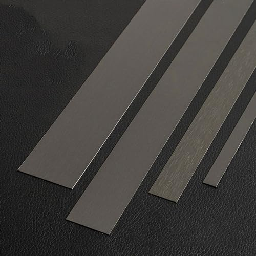 3 metros Autoadhesivo Moldura de pared de acero inoxidable borde de metal autoadhesivo flexible, diseño despegar y pegar, moldura metalizada y moldur(Size:Width 2cm/0.78inch ,,Color:Negro cepillado)