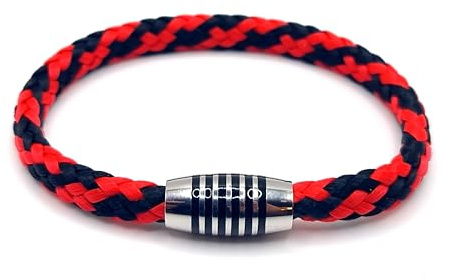 Armband Black widow aus farbintensiven Paracord-Segeltau mit schwarz emailliertem Edelstahlmagnetverschluss (22.00)