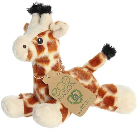 Aurora Eco-Nation Eco Softies Giraffen-Pl schtier Umweltbewusstsein recycelte Materialien Orange, 20,3 cm