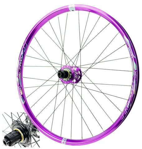 26 Zoll 27,5 Zoll 29 er MTB Hinterrad, Scheibenbremse Aluminiumlegierung 32H Hybrid/Mountainbike Räder Violette Räder for 7–11 Gänge HG Lager Abgedichtet 1195g (Farbe : 12 * 142mm, Size : 29 inch)