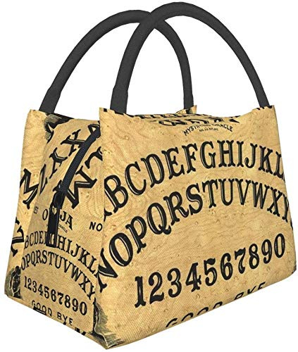 KWQDOZF Bolsa de almuerzo aislada Ouija personalizada, bolsa organizadora para el trabajo, picnic al aire libre, bolsa de almuerzo reutilizable