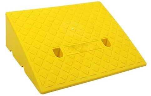 Bordsteinrampen, Kleine Kunststoff Rampe, Rollstuhlrampe, Auffahrrampe, Fahrradrampe for Treppe(Color:Yellow,Size:17cm/6.7in)