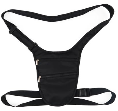 Mervokl Skin Versteck Brustbeutel Hüfttasche Brusttasche Herren und Damen mit Abnehmbarem Gürtel und Weicher, Hautfreundlicher Rückseite, Bietet Platz für Reisepässe, Kreditkarten, Bargeld, etc