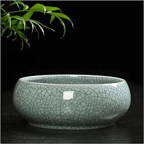 Pot de fleurs créatif en céramique craquelée pour intérieur et extérieur - Élégant pot de plantation pour plantes grasses et herbes aromatiques