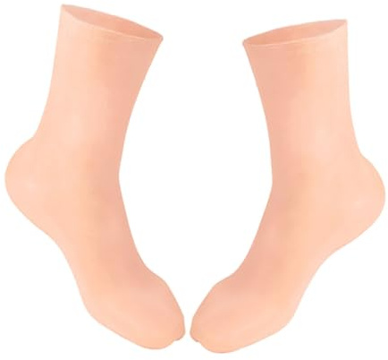 GOOHOCHY Feuchtigkeitsspendende Gelsocken Damen Wiederverwendbare Fußsocken Mit Wabenpolsterung Socken Für Trockene Füße Über Nacht Fußpflege Zuhause