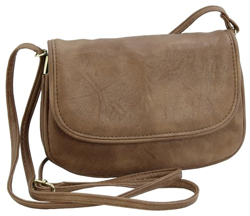 JENNIFER JONES - Kleine elegante Damen Umhängetasche - Brauttasche - Abendtasche mit vielen Fächern