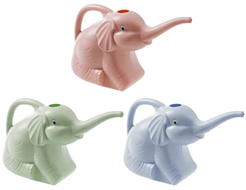 VANZACK Lot de 3 Arrosoirs Éléphant en PVC, Légers et Portables, pour Plantes en Pot, Jardinage Intérieur et Extérieur, Usage Pratique Couleur Aléatoire