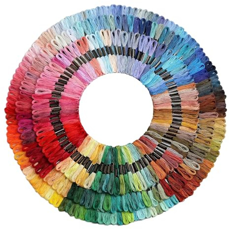 Embroidery Thread Set, Colorful Cotton Thread, Sew Yarn Kit with Vibrant Color Variety and Versatile Design for Decorating, Quilting, Sewing, or Handmade Use, 1 Set