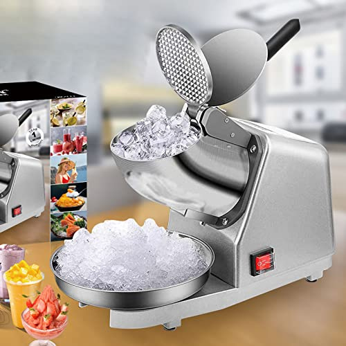 DEEguess Broyeur à Glace éLectrique, Machine à Raser La Glace éLectrique, Machine à GlaçOns PiléE, Machine à CôNe De Neige, pour FêTe/Rassemblement