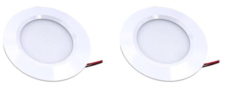 KHZen Pack of 2 Energy Efficient Recessed LED Cabinet Light 12V Aluminum Alloy Texture Under Lighting LED Cabinet Lamp