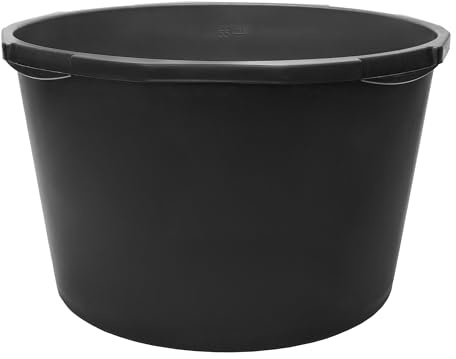 Garronda 3 Pack 65 L Abdeckfolie Malerfolie Abdeckplane HDPE GD-0170 | Robuste Kunststoffwanne aus recyceltem PE, mit Griffen, als Mörtelkasten für Baustelle, Garten, Haushalt und Werkstatt