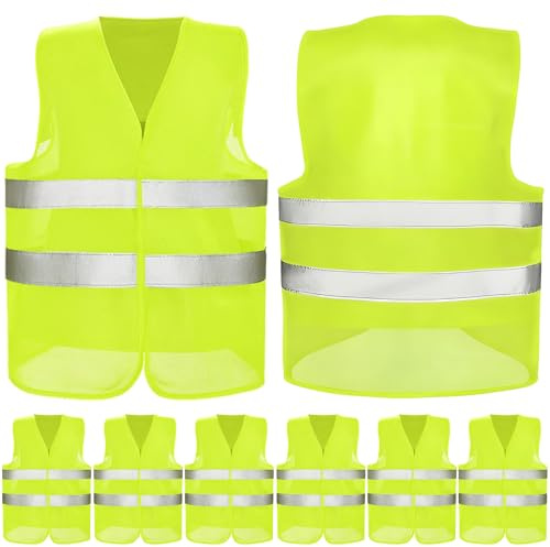 GRIRDDIV 6 Chaleco Reflectante Homologado Set, Chalecos Reflectantes Seguridad, Reflectantes para Coche, de Seguridad de Alta Visibilidad para Conductor, Limpiadores