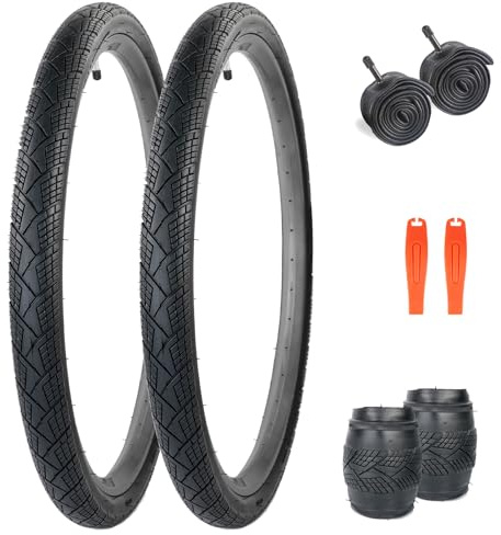 WEEROCK Juego de 2 neumáticos plegables de 20/24/26 pulgadas, 20/24/26 x 1,75 pulgadas, para bicicleta de montaña, bicicleta infantil, bicicleta de crucero, bicicleta Commuter Bike