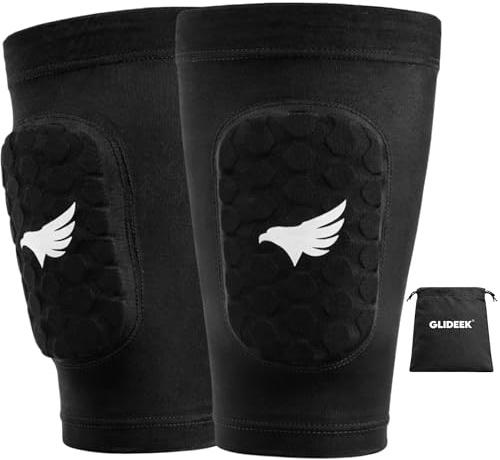 GLIDEEK Light Pro – Mini Espinilleras Integradas para Fútbol, Espinilleras Futbol Niño y Adulto, Sujeta Espinilleras Ultraligeras y Cómodas (Negro, Niño)