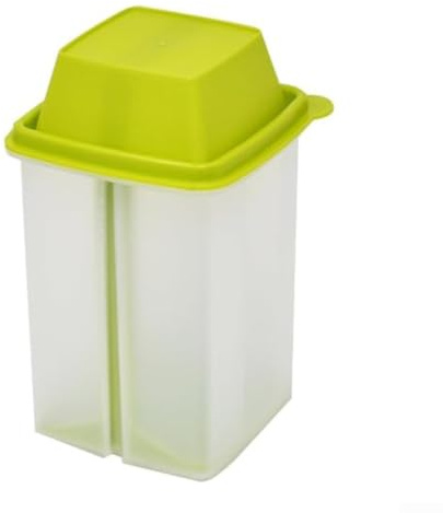 Inläggsglas med silinsats för saftfat – BPA-fritt förvaringsglas 11 x 20 cm, lufttätt fermenteringsglas för kimchi och oliv, platsbesparande (grön)