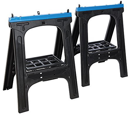 Silverline Saw Horse – 2 Pack, 200kg Load Capacity, Portable Support Stands for Woodworking & Construction (973048)