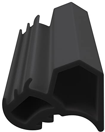 DIWARO® Stahlzargen-Dichtung SZ241 | schwarz | 5 lfm für Haus- und Innentüren. Zum Schallschutz und abdichten der Tür. Bestehend aus TPE (Thermoplastischen Elastomer)