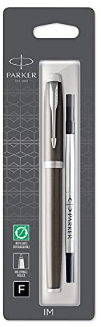 Parker IM Tintenroller | Dark Espresso | feine Spitze | Schwarz