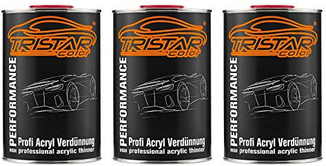 TRISTARcolor 3 Liter 1K / 2K Acrylverdünner Acrylverdünnung für Autolack Basislack Klarlack Grundierung