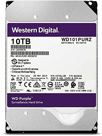 Western Digital WD100PURZ Disque Dur Interne 3,5 10 to SATA III