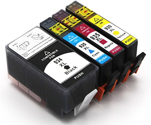 Bergsan 4 Druckerpatronen kompatibel mit HP 934 XL 935 XL für Officejet Pro 6830 6820 6230 6835 6836 6220 6800 Serie 6825 kompatibel mit HP Officejet 6812 6815