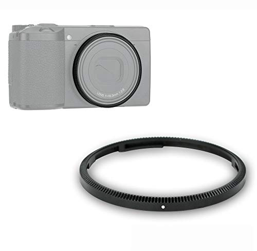 Anello per Obiettivo in Metallo per Fotocamera Ricoh GR III GR3 GR III HDF, Sostituisce Anello Originale Ricoh o Accessorio GN-1 anello (Nero)